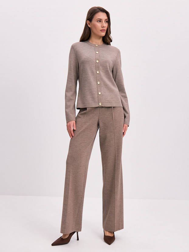 Мята кардиган трикотажный (какао, 46)