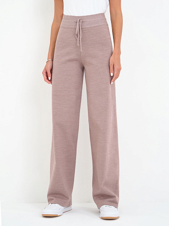 Брюки с шерстью мериноса и вискозой Сатурн