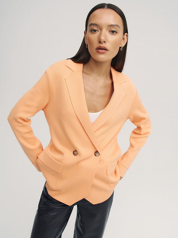 Монако пиджак трикотажный (абрикосовый, 44-46)