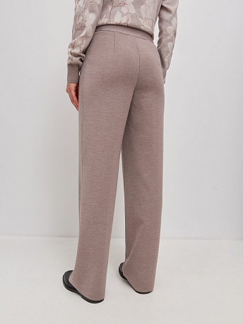 Брюки из шерсти мериноса с защипами Арно