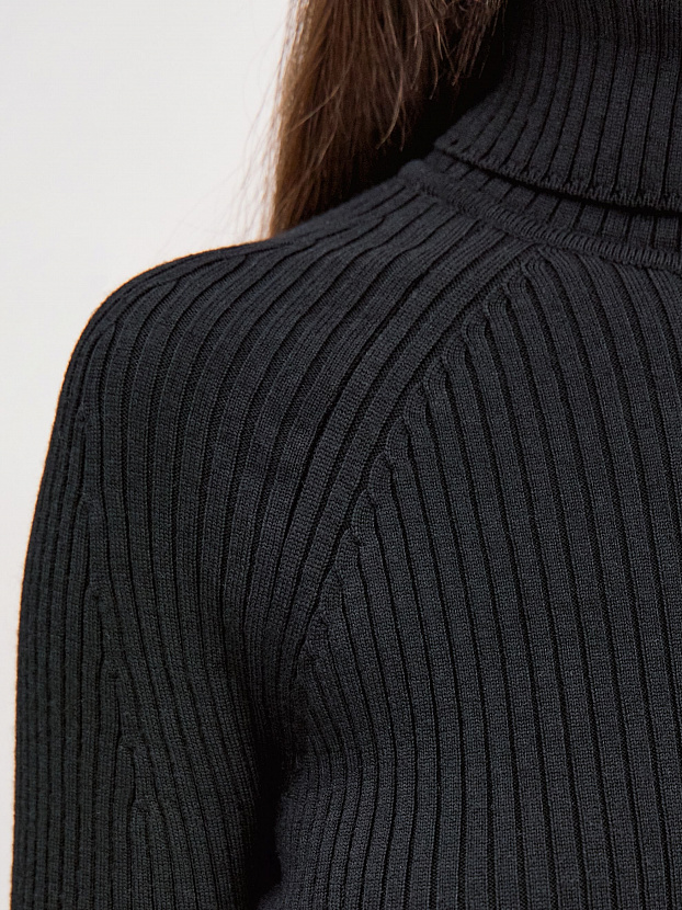 Инди водолазка трикотажная (черный, 44-46)