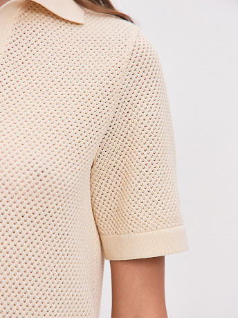 Футболка с воротником поло из вискозы Нолан