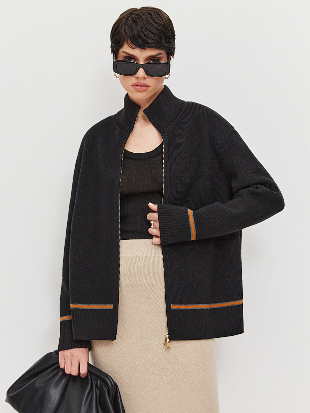 Азимут джемпер трикотажный (черный, 44-46)