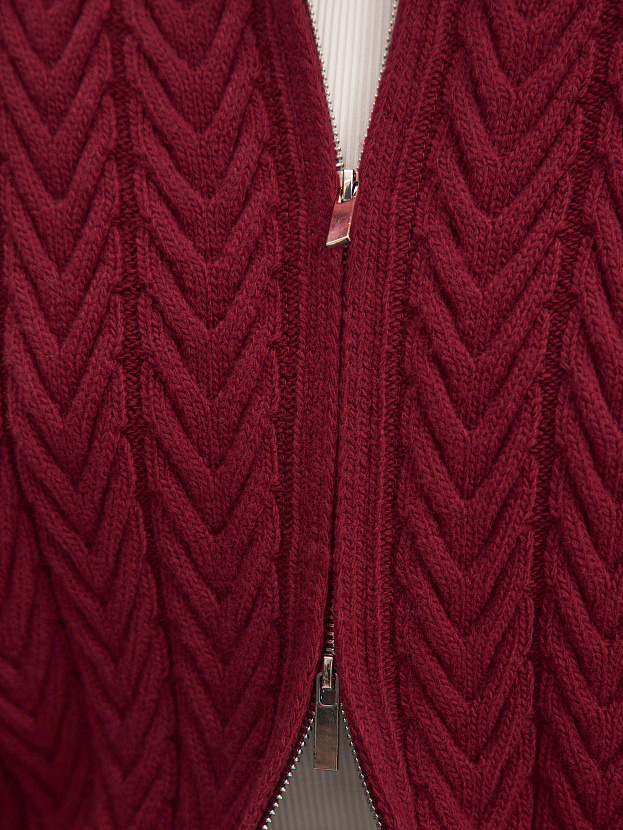 Веллес джемпер (бомбер) трикотажный (вишневый, 44-46)