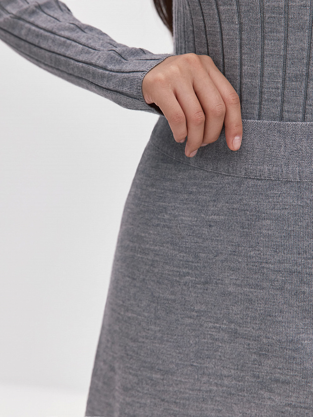 Мисти юбка трикотажная (серый меланж, 44-46)