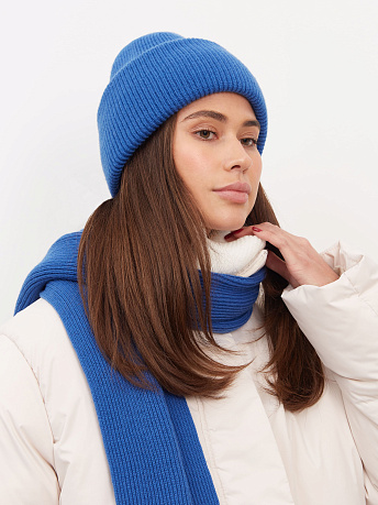 Комплект из шапки и шарфа из шерсти мериноса Ботаника