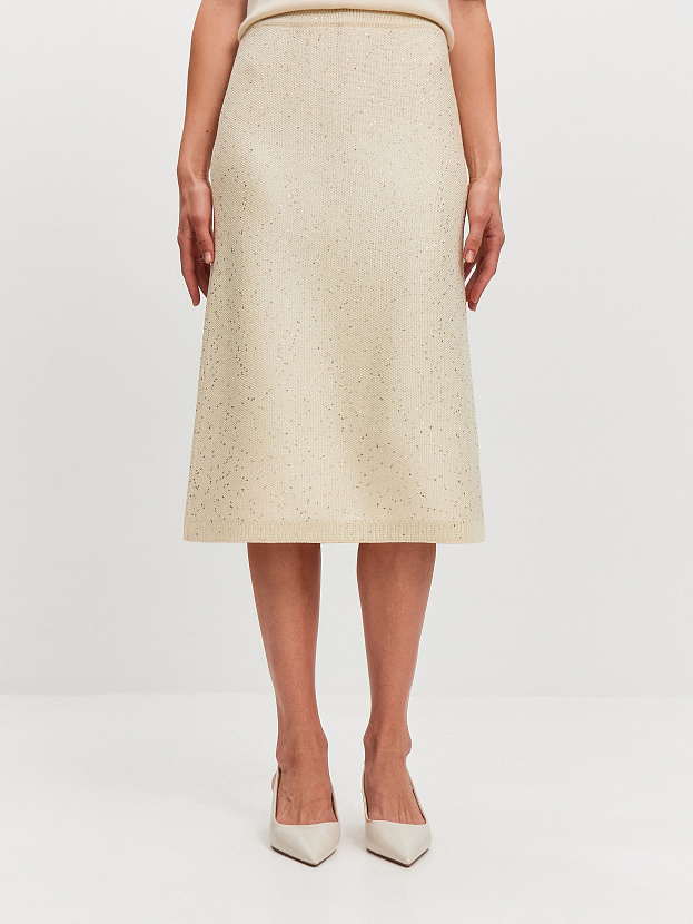 Лора юбка трикотажная (кремовый, 44-46)