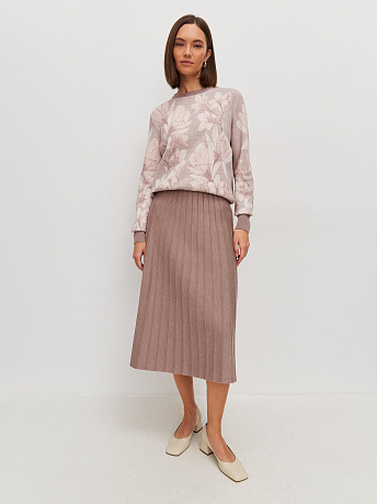 Плиссированная юбка из шерсти с вискозой Тахо