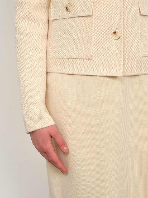 Марсо жакет трикотажный (кремовый, 46)