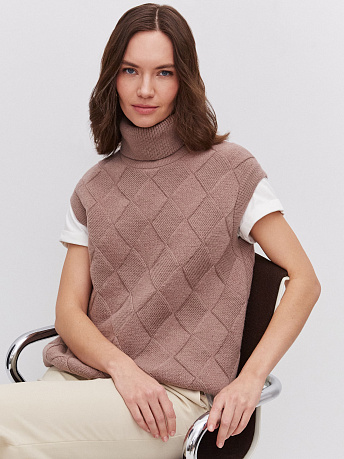 Жилет с шерстью мериноса и кид-мохером Дарина