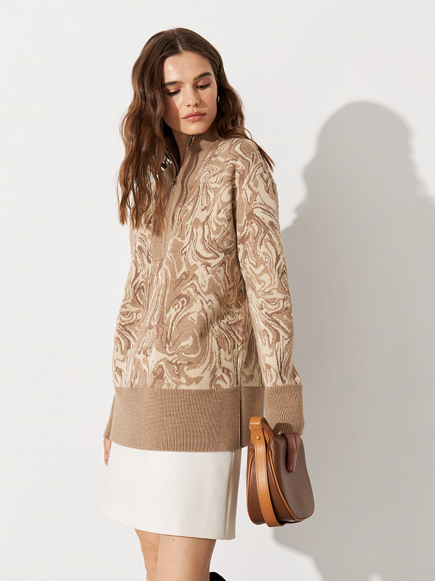 Грация джемпер трикотажный (бежевый, 44-46)