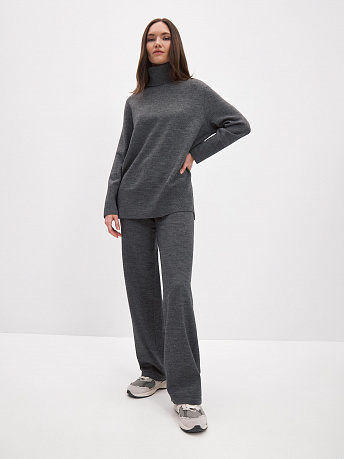 Брюки с шерстью мериноса и вискозой Сатурн