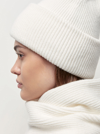 Комплект из шапки и шарфа из шерсти мериноса Ботаника