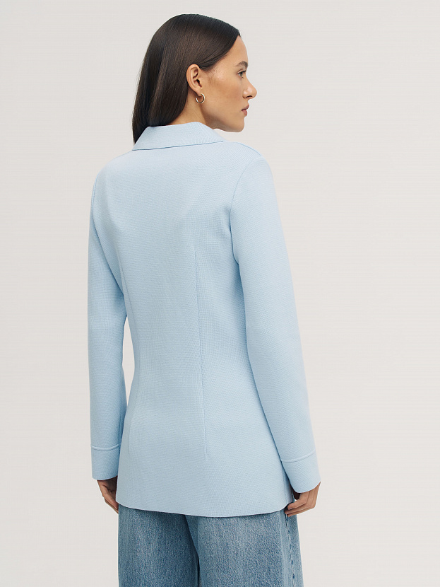 Диор жакет трикотажный (голубой, 46)