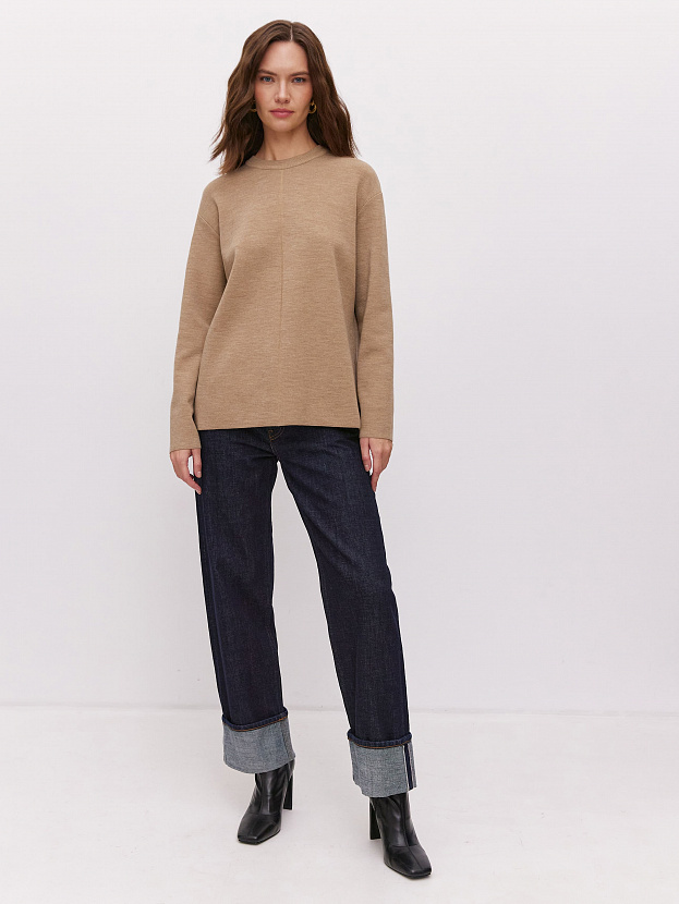 Меридиан джемпер трикотажный (бежевый меланж, 44-46)