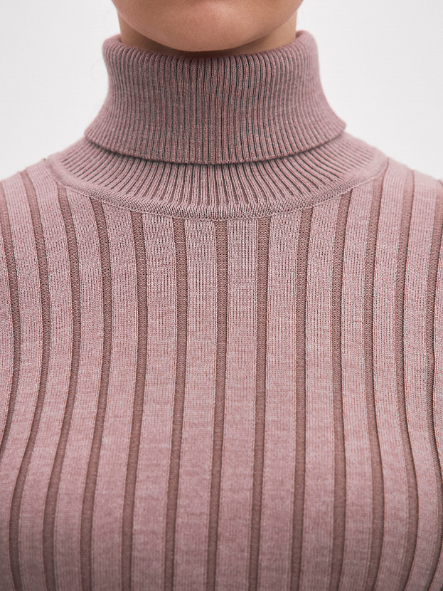 Китон водолазка трикотажная (розовато-серый, 44-46)