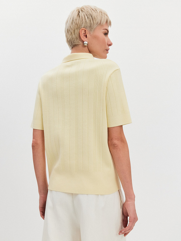 Лусио джемпер (поло) трикотажный (бледно-желтый, 44-46)