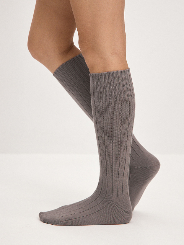 Гольфы трикотажные Степ (серо-бежевый, 36-40)