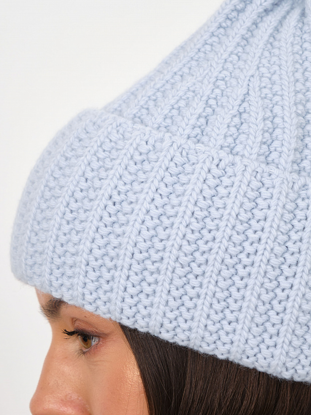 Черри комплект (шапка+ шарф) трикотажный (св.голубой, 56-58)