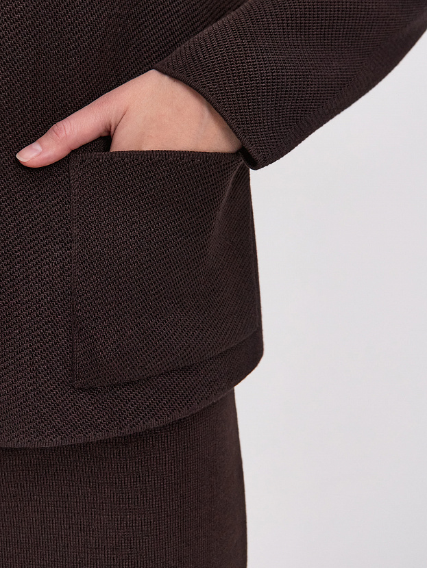 Милена жакет трикотажный (темно-коричневый, 44-46)