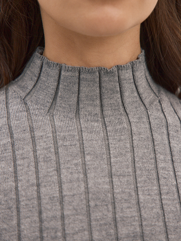 Дайси водолазка трикотажная (серый меланж, 44-46)