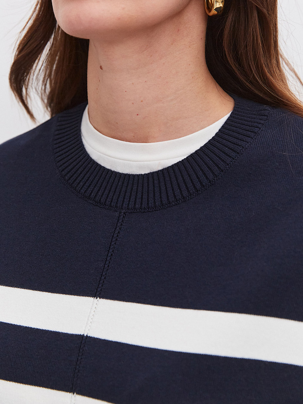 Астрид джемпер трикотажный (т.синий/белый, 44-46)