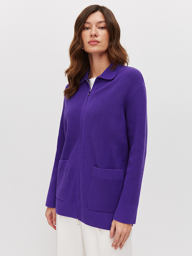 Лира кардиган трикотажный (глубокий фиолетовый, 44-46)