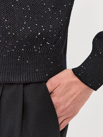 Бомбер из хлопка с пайетками Рио