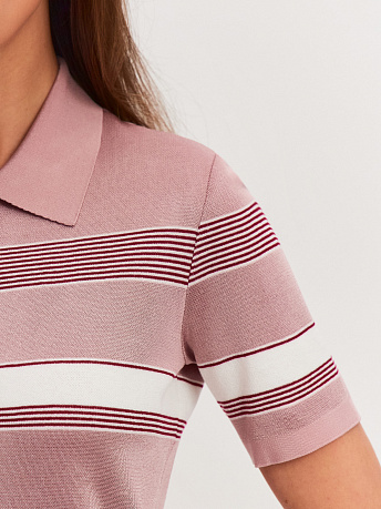 Футболка-поло в полоску Лаура