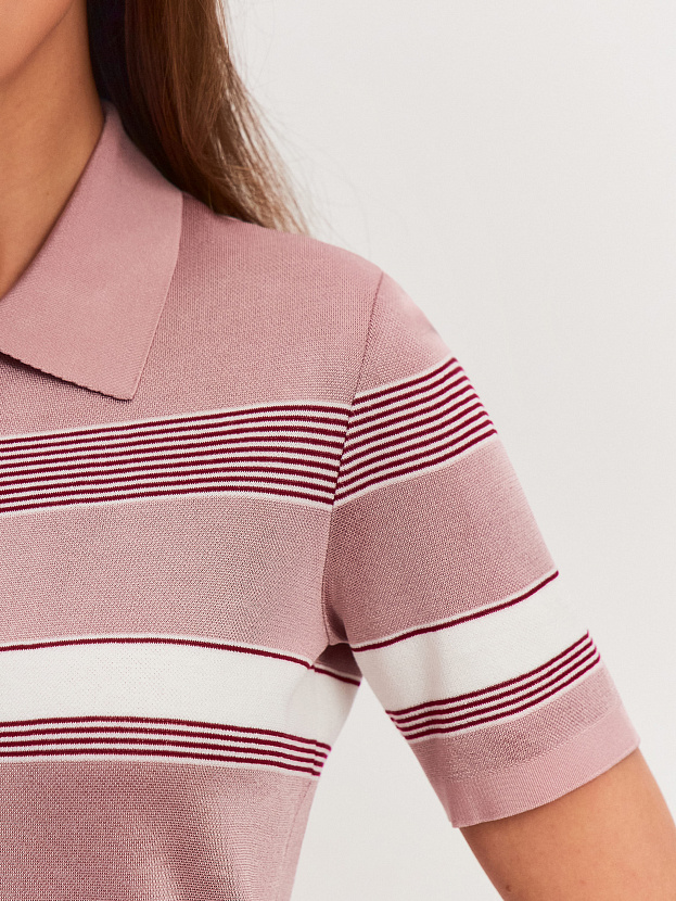 Лаура джемпер (поло) трикотажный (пудровый, 44-46)