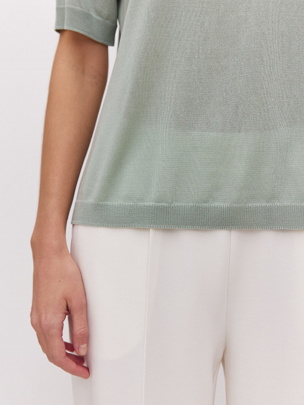 Адель джемпер (футболка) трикотажный (св.зеленый, 56-58)