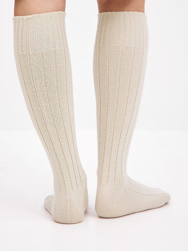 Гольфы трикотажные Степ (молочный, 36-40)