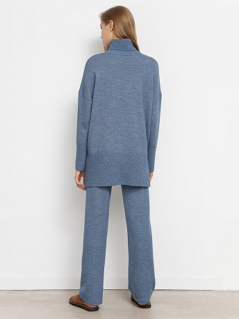 Брюки с шерстью мериноса и вискозой Сатурн