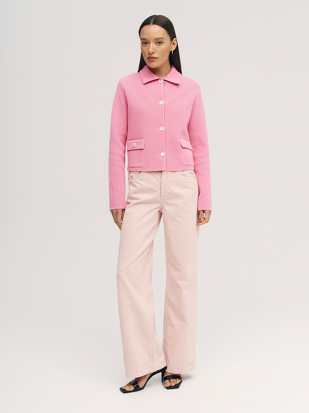 Лацио жакет трикотажный (розовый, 44-46)