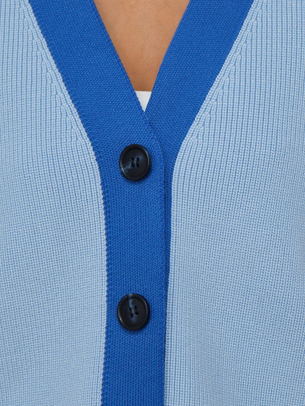 Родос кардиган трикотажный (голубой/ультрамарин, 44-46)