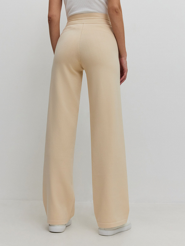 Палаццо брюки трикотажные (кремовый, 40-42/164-170)