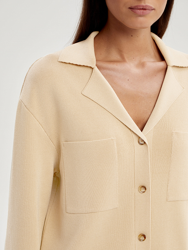 Портофино костюм (рубашка+брюки) трикотажный (кремовый, 40-42/164-170)