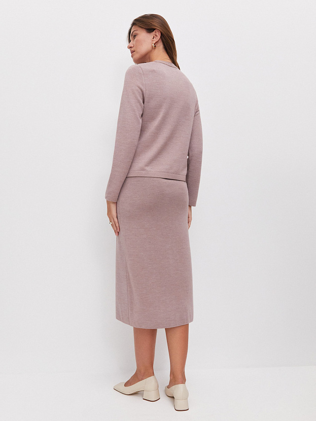 Каролла юбка трикотажная (розовато-серый, 46)