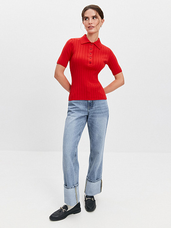 Поло облегающего силуэта Вега