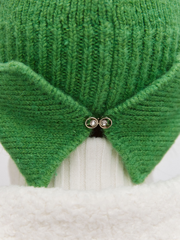 Онтарио шапка-ушанка трикотажная (ярко-зеленый, 56-58)