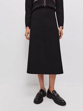 Плиссированная юбка из шерсти с вискозой Тахо