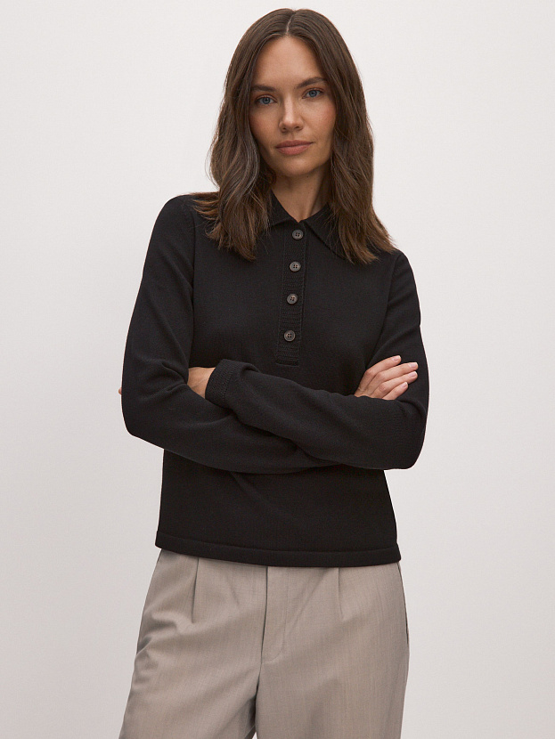 Фреско джемпер трикотажный (черный, 44-46)