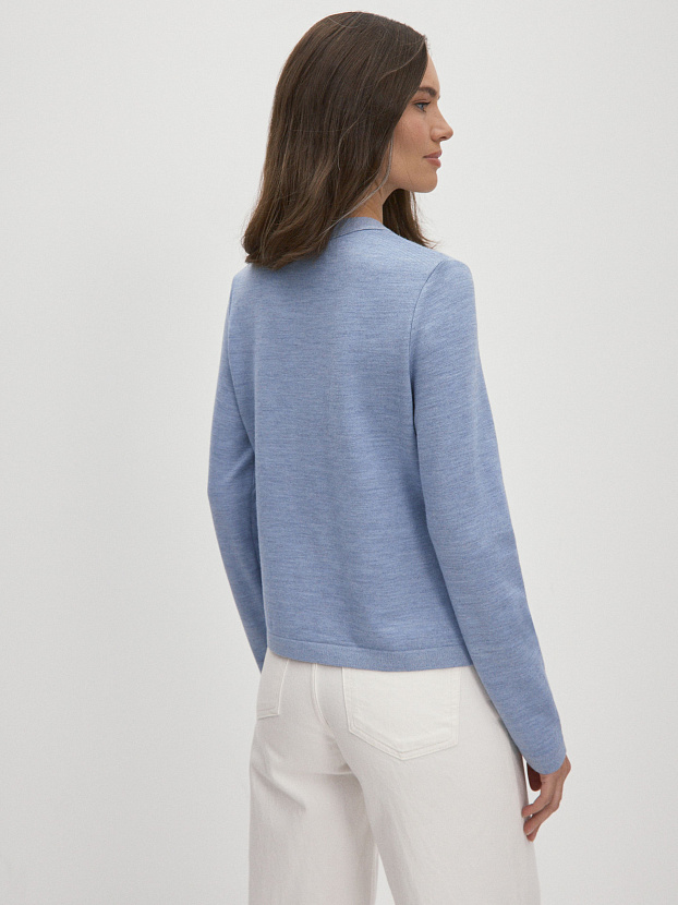 Мята кардиган трикотажный (голубой, 46)