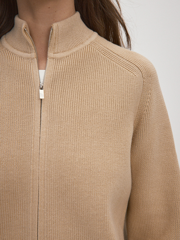 Денвер джемпер (бомбер) трикотажный (песочный, 44-46)