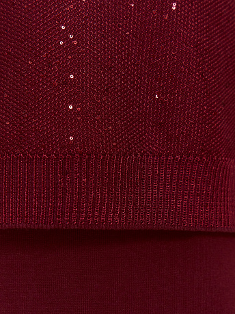 Поло с пайетками из хлопка и вискозы Айн