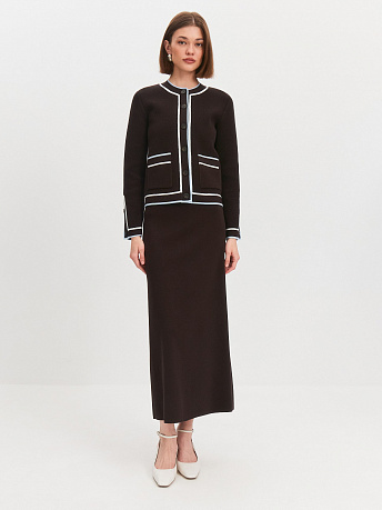 Жакет с акцентной отделкой кантом Майя