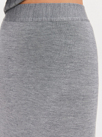 Юбка-миди из шерсти мериноса и вискозы Ненси