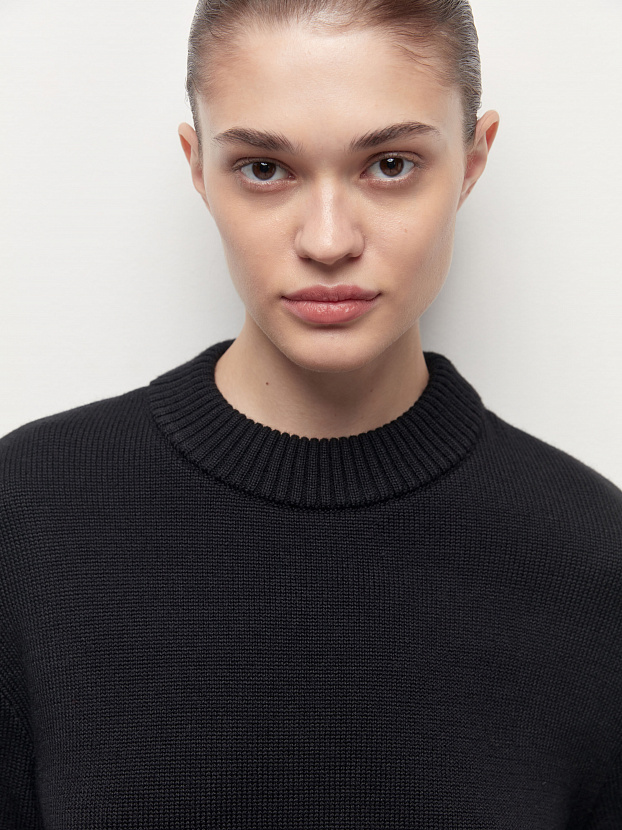 Кураж джемпер трикотажный (черный, 44-46)