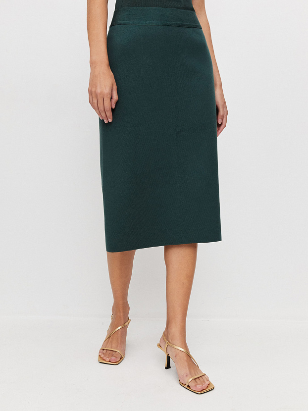 Моне юбка трикотажная (изумрудно-зеленый, 46)