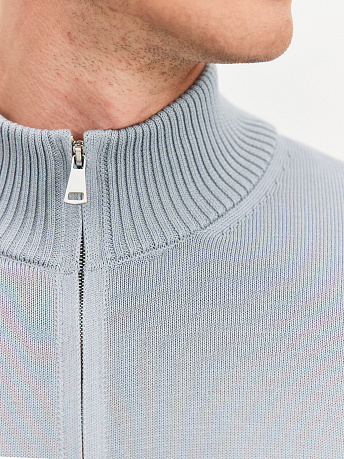 Кардиган мужской из хлопка с карманами на молнии